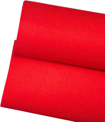 2 Sheets of Red 14 Count Aida Cloth – 21 x 21 Inch Pre-Cut Fabric Squares – Cross Stitch Fabric – 100% Cotton – Ideal for Needlework & Embroidery – The Knotty Unicorn