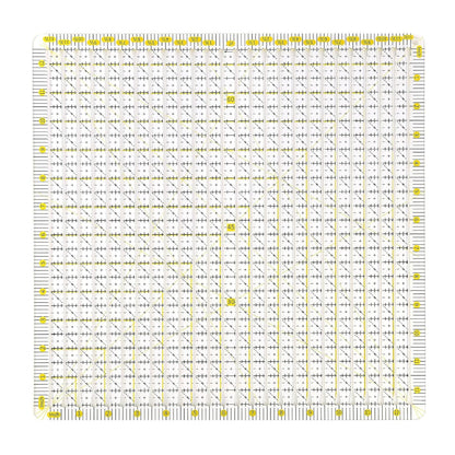 Quilting Ruler 12.5“* 12.5“ -Slotted Ruler for Precise Fabric Cutting, Stripology Ruler for Quilting