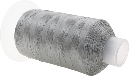 Mandala Crafts Gray Heavy Duty Thread -1500 Yds Tex 90 Thread for Sewing Drapery Jeans Leather Hair - Bonded Polyester Thread Outdoor Marine Upholstery Threads