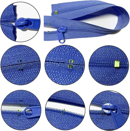 DOITEM Zipper Tape 3 mm Nylon Endless Zipper Set with Slider - 5 Colors