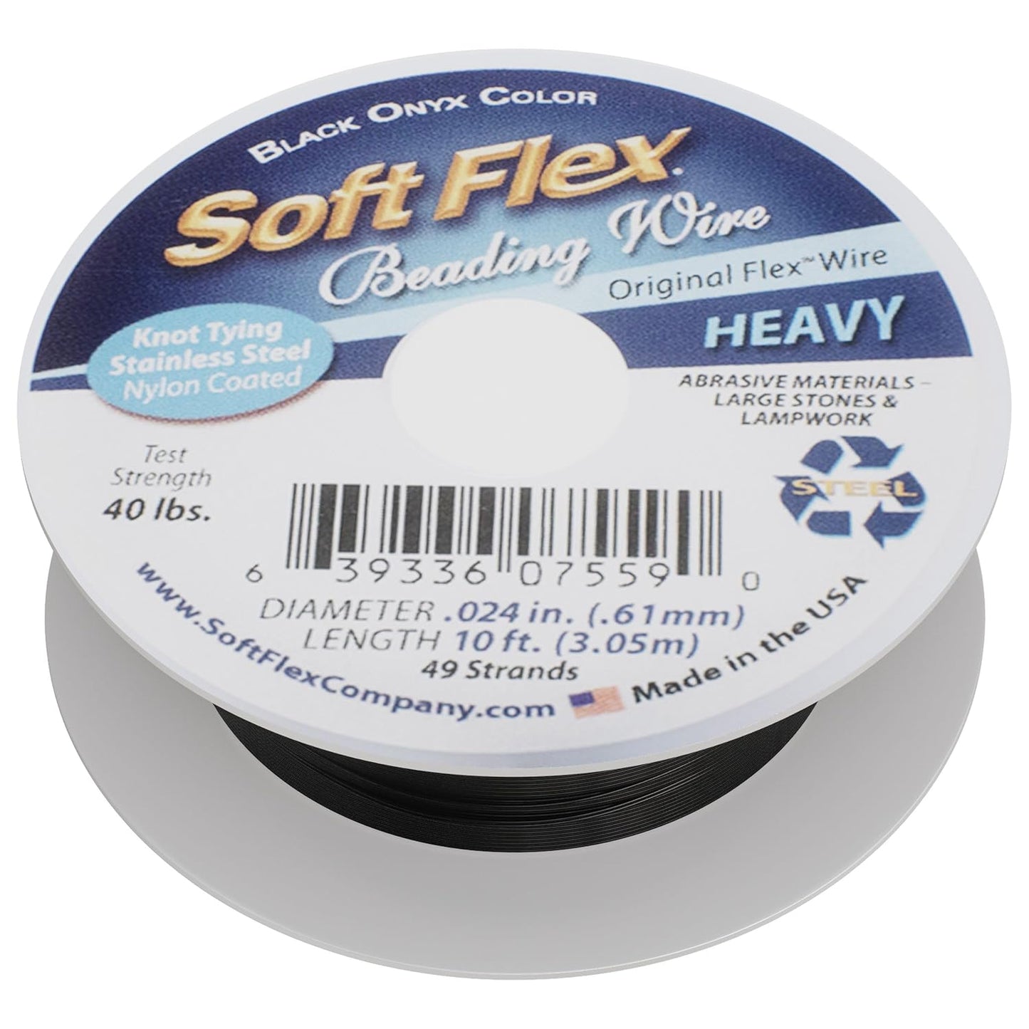 Soft Flex 49 Strand Beading Wire - Heavy 0.24 Diameter - 10 Feet Nylon Design Wire - Crafty Corner
