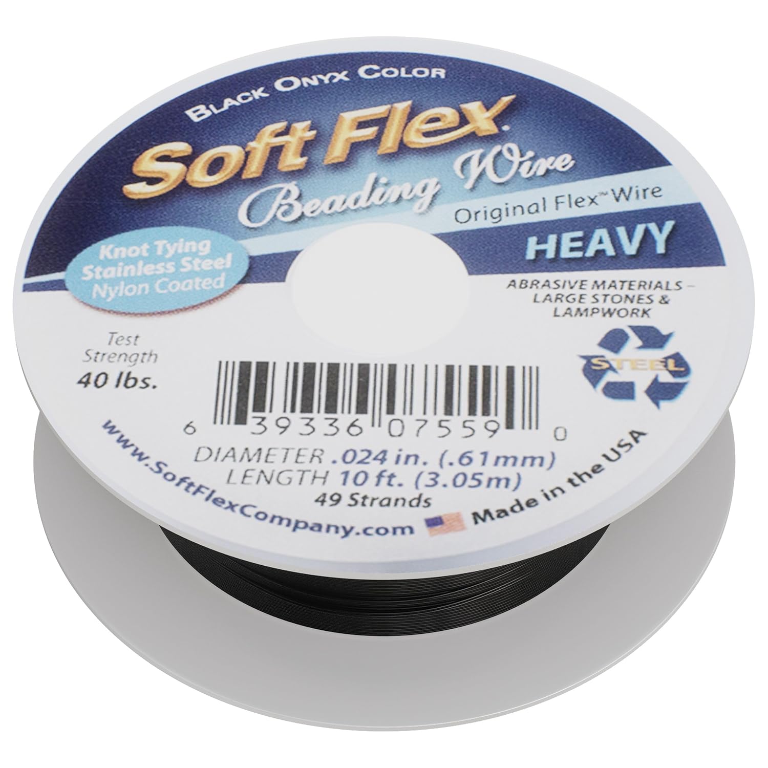 Soft Flex 49 Strand Beading Wire - Heavy 0.24 Diameter - 10 Feet Nylon Design Wire - Crafty Corner