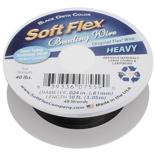 Soft Flex 49 Strand Beading Wire - Heavy 0.24 Diameter - 10 Feet Nylon Design Wire - Crafty Corner