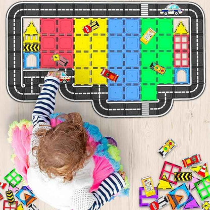 106Pcs Magnetic Tiles, Magnetic Building Blocks, Preschool Montessori Toys Gift for 3+ Year Old Boys and Girls, Sensory Toys for Kids Aged 3-5 and 4-8, Ideas for Toddler with Autism Christmas