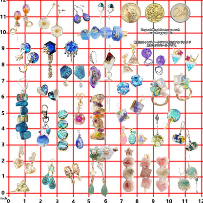 FUNSHOWCASE Cabochon Resin Mold Pack of 2 Mosaic Tile Epoxy Casting Jewelry Making