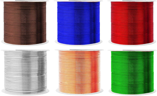 Mandala Crafts 18 Gauge Anodized Aluminum Craft Wire for Jewelry Making - 450 FT Colored Flexible Silver Copper True Blue Brown Red Kelly Green Wire - Bendable for Bonsai Armature Crafting Sculpting - Crafty Corner