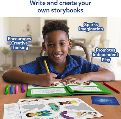 Skillmatics Storybook Art Kit - Create Adventure Stories, DIY Craft & Writing Kit with 300+ Stickers, Scrapbooking & Journal Activity, Gifts for Kids Ages 5, 6, 7, 8, 9, 10