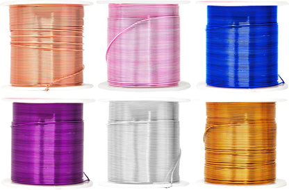 Mandala Crafts 14 Gauge Anodized Aluminum Craft Wire for Jewelry Making – 330 FT Colored Flexible Silver Copper Gold True Blue Purple Pink Wire - Bendable for Bonsai Armature Crafting Sculpting - Crafty Corner