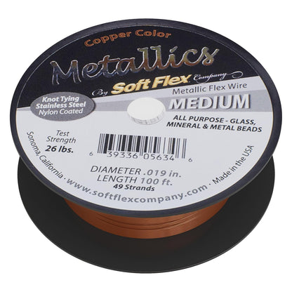 Soft Flex 49 Strand Beading Wire - Medium 0.19 Diameter - 100 Feet Nylon Design Wire - Crafty Corner