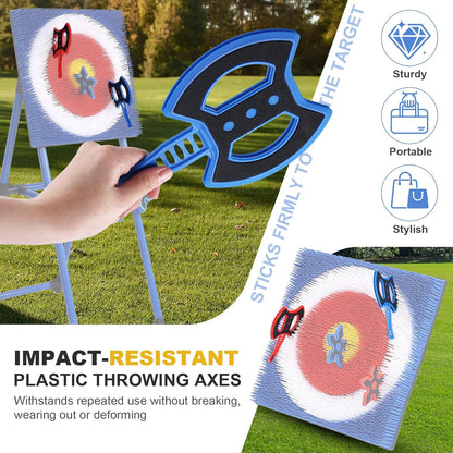 Throwing Axe for Axe Throwing Game for Backyard, Throwing Axe Set with Throwing Star for Outdoor Games, Durable and Fun for All Ages
