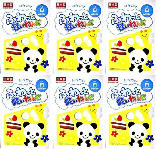 YACHIYO DAISO Soft Clay Lightweight Fluffy Packs (6 Set, White)