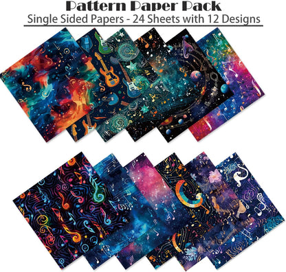 YASMEN 6"x6" Scrapbook Paper Pad - 24 Sheets of Patterned Cardstock for Card Making, Scrapbooking, Junk Journal, DIY Gift Cards - Single-Sided Decopodge Decorative Craft Paper - Crafty Corner