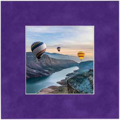 Pack of 25 Acid Free 11x14 Mats Bevel Cut for 8.5x11 Photos - Purple Crocus Suede Precut Matboards For Pictures, Photos, Framing - 4-ply Thickness