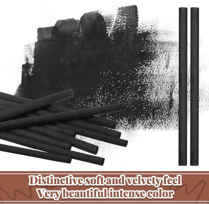 Gueevin 50 Pcs Willow Charcoal Sticks, Willow Charcoal, Artists, Beginners, Students, Perfect for Sketching, Drawing, Shading, and Fine Art Christmas Gifts for Art (5-7mm)