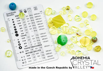 0.88oz (25g) Glow-Under-Blacklight Crystal Glass Bead Mix, Different Size & Color Uranium Czech Vintage Glass Bead Mix