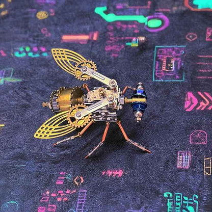 Mechanical Fruit Fly 3D Metal Model Kits Steampunk Sculpture Insect, DIY Projects Metal Building Hobby kit Arts and Crafts Sets, Birthday Gift (Mechanical Fruit Fly)