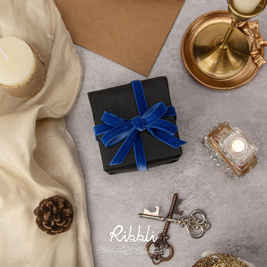 Ribbli Polyester Royal Blue Velvet Ribbon,3/8 Inches Continuous10-Yard Spool,Christmas Ribbon for Gift Wrapping,Floral Bouquets, Home Decor - Crafty Corner