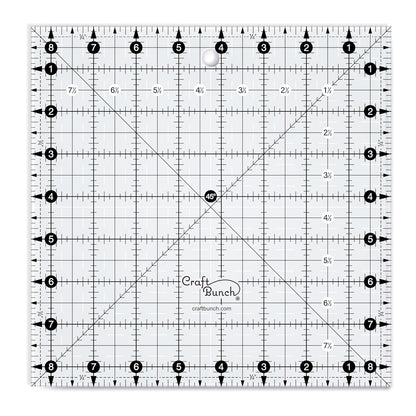 Non-Slip Square Quilt Template Ruler (8.5" x 8.5")