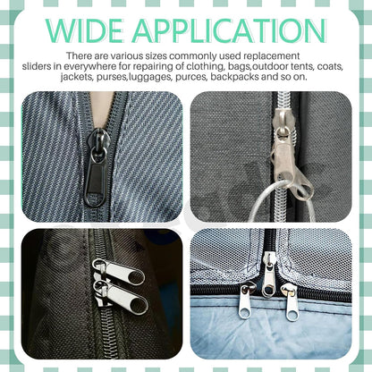 Keadic 144Pcs Zipper Repair Kit With 3/5/8 Sizes, Extension Pull, Top/Bottom Stops, Replacement Zippers, Pliers for Metal, Plastic, Nylon Coil Repair