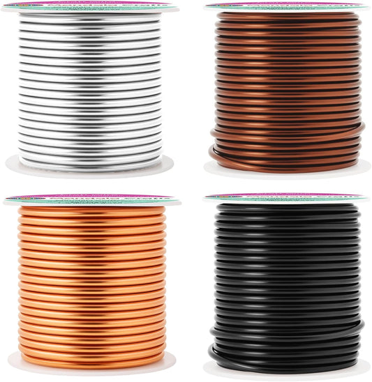 Mandala Crafts 13 Gauge Anodized Aluminum Craft Wire for Jewelry Making - 240 FT Colored Flexible Neutral Wire - Bendable for Bonsai Armature Crafting Sculpting - Crafty Corner