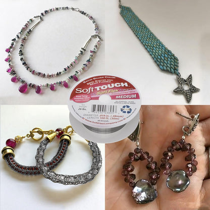 Soft Flex 49 Strand Stringing Wire - Flexible Braided - Medium 0.19 Diameter - Jewelry Making Bead Wire - Satin Silver - Crafty Corner