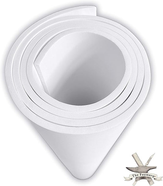 Shape Retention EVA Cosplay Foam - 6mm Thick (White) X-Large 35”x59” High Density EVA Craft Foam Sheets - Premium 85 kg/m3 Heat Shape Material for DIY, Comic, Con or Halloween Costumes - The Foamory