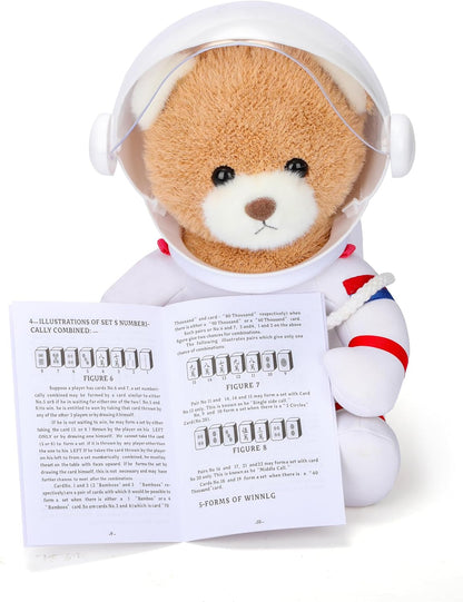 drizzle Chinese Mahjong Game Set - 146 Medium Size Tiles 1.3inch with Instructions - Professional Mah Jong Play Yellow [專業中式麻將]