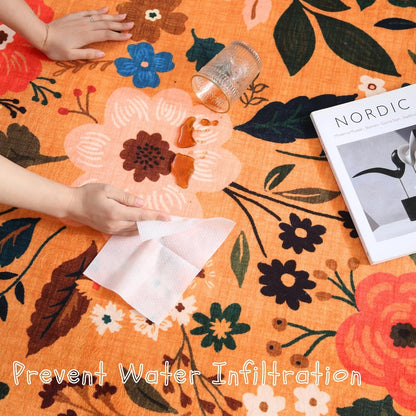 Rugcomf Bedroom Rug 3x5 Rug Washable Area Rug Non Slip Low Pile Boho Floral Small Carpet for Bedroom, Bedside, Kitchen, Entryway, Kids Room, Office, College Dorm Essentials for Girls(Yellow)