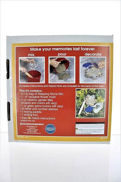 Milestones Kids Garden Tile Stepping Stone Kit, Multi-Color