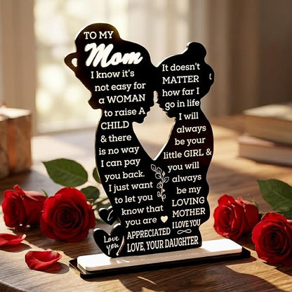Mom Gift from Daughter Acrylic Plaque – Mother Daughter Gift, Mothers Day Gifts for Mom, Best Presents for Moms, Best mom Ever Gifts, Mothers Day Decor for Mother's Day