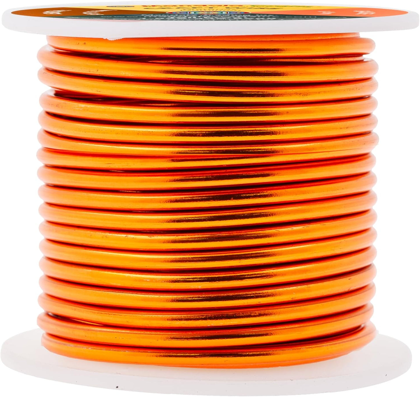 Mandala Crafts 8 Gauge Anodized Aluminum Craft Wire for Jewelry Making - 32 FT Colored Flexible Orange Wire - Bendable for Bonsai Armature Crafting Sculpting - Crafty Corner