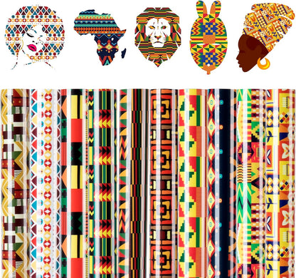 HTVRONT Kwanzaa HTV Vinyl Sheets - 11 Pack of 12x10 Inch Heat Transfer Vinyl for T Shirts, Easy Iron On Vinyl Bundle for Kwanzaa Decorations & Crafts