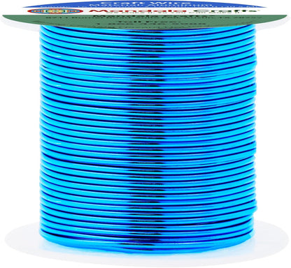Mandala Crafts 16 Gauge Anodized Aluminum Craft Wire for Jewelry Making - 100 FT Colored Flexible Bondi Blue Wire - Bendable for Bonsai Armature Crafting Sculpting - Crafty Corner