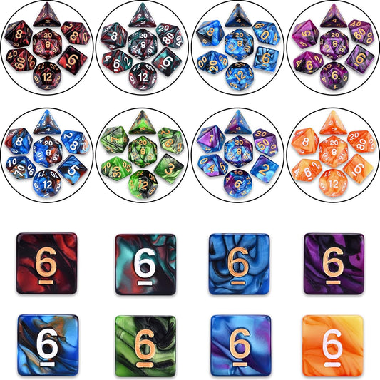 DND RPG Dice Sets 30 x 7 Polyhedral Dice (210pcs) for Dungeons and Dragons Tabletop Role Playing Adventure Games, with a Large Drawstring Bag