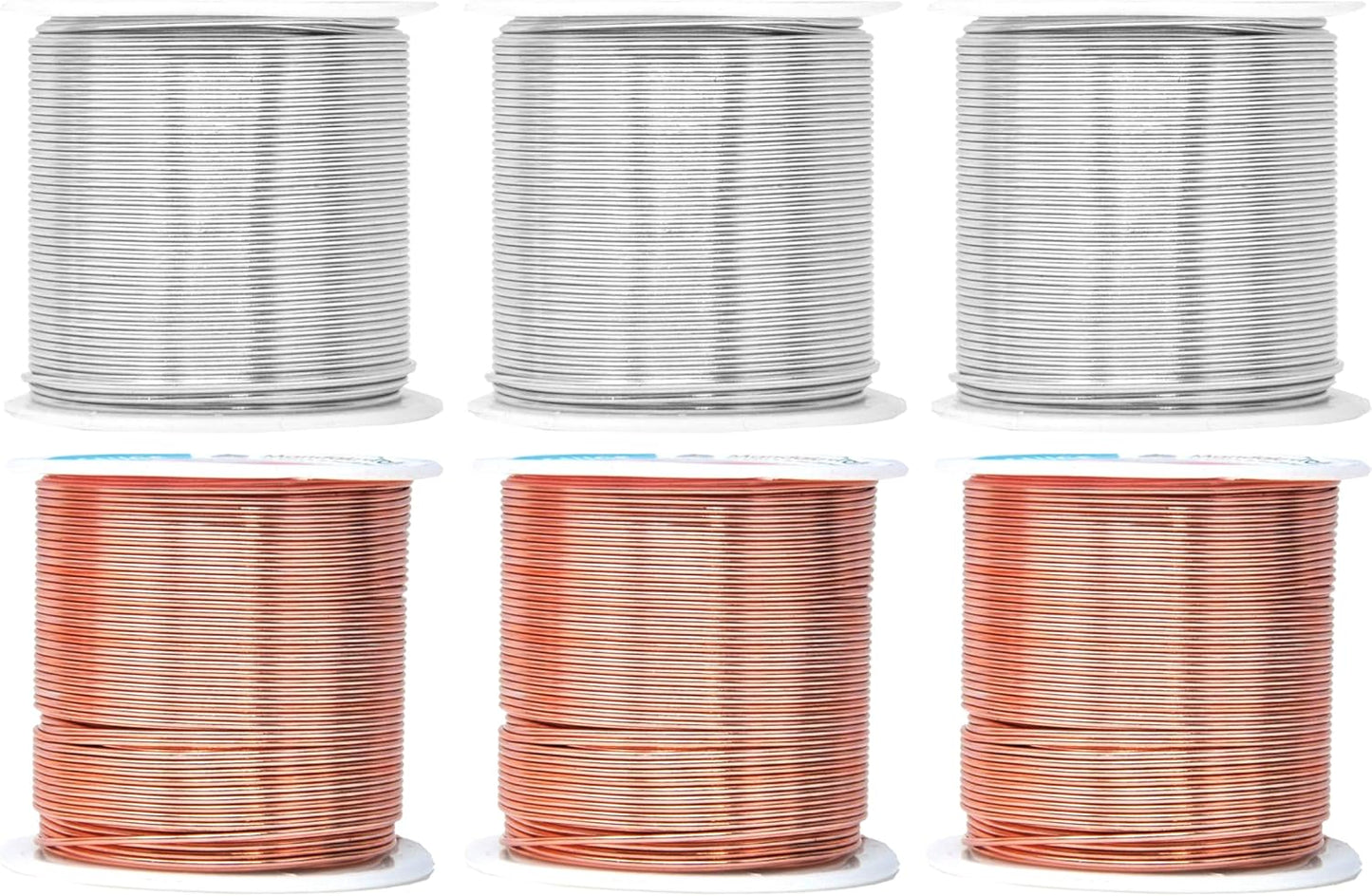 Mandala Crafts 18 Gauge Anodized Aluminum Craft Wire for Jewelry Making - 450 FT Colored Flexible Silver Copper Tone Wire - Bendable for Bonsai Armature Crafting Sculpting - Crafty Corner