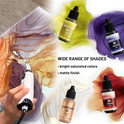 Alcohol Ink Set #6: Matched Color Combination of Alcohol Inks, 4 pcs. 0.51 fl oz (15 ml) Each