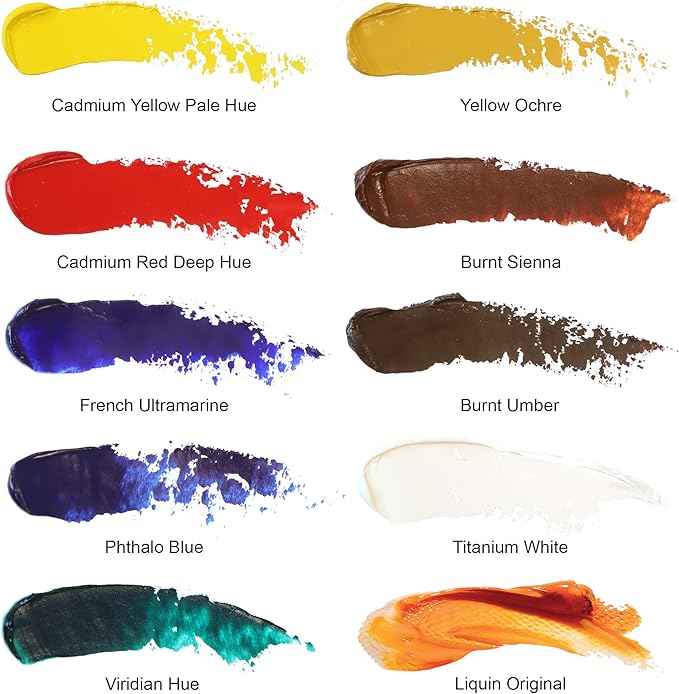 Winsor & Newton Winton Oil Color Paint, Studio Set, 10 x 37ml Tubes, Blue,Red,White, 12 Piece Set
