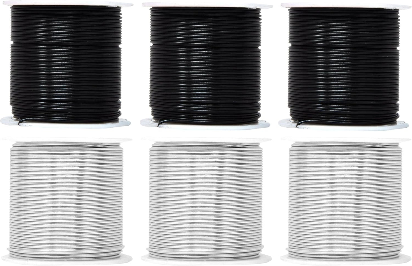 Mandala Crafts 18 Gauge Anodized Aluminum Craft Wire for Jewelry Making - 450 FT Colored Flexible Silver Black Wire - Bendable for Bonsai Armature Crafting Sculpting - Crafty Corner