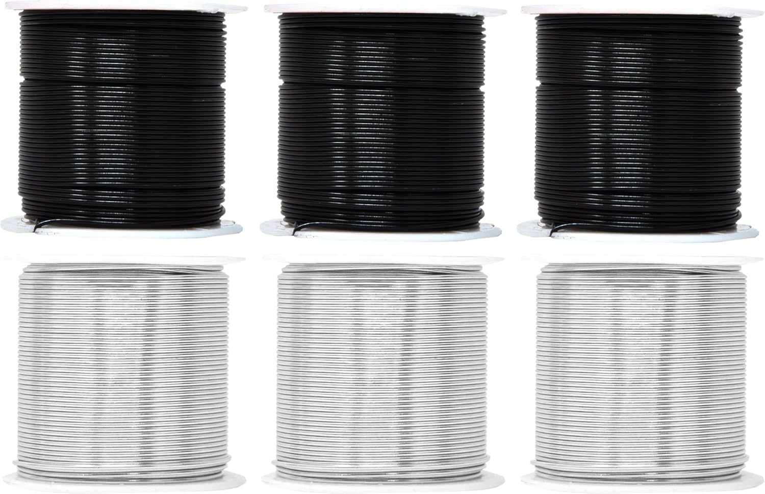 Mandala Crafts 18 Gauge Anodized Aluminum Craft Wire for Jewelry Making - 450 FT Colored Flexible Silver Black Wire - Bendable for Bonsai Armature Crafting Sculpting - Crafty Corner