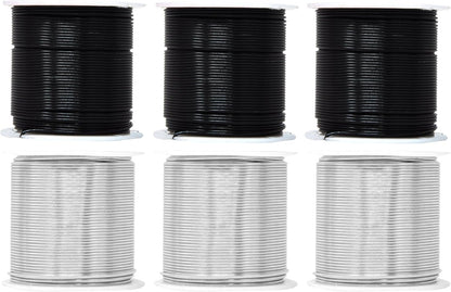 Mandala Crafts 18 Gauge Anodized Aluminum Craft Wire for Jewelry Making - 450 FT Colored Flexible Silver Black Wire - Bendable for Bonsai Armature Crafting Sculpting - Crafty Corner