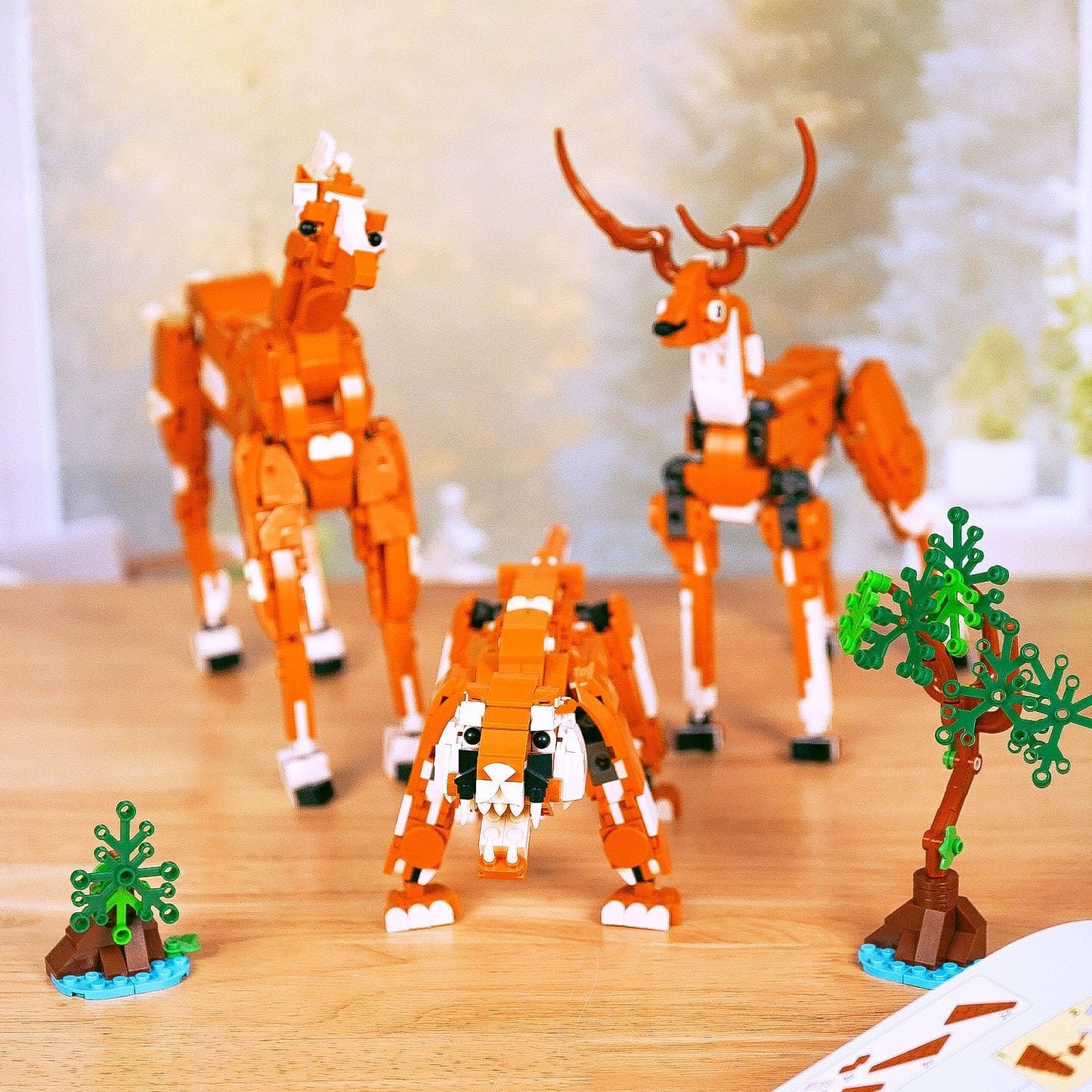 Creator 3 in 1 Building Set, Rebuilds into 3 Different Safari Animal Figures- Tiger/Sika Deer/Horse, Compatible with Lego Sets for Boys 6+/8-14 (747pcs) - Crafty Corner