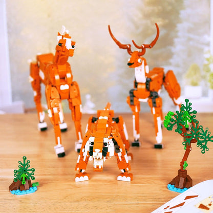 Creator 3 in 1 Building Set, Rebuilds into 3 Different Safari Animal Figures- Tiger/Sika Deer/Horse, Compatible with Lego Sets for Boys 6+/8-14 (747pcs) - Crafty Corner