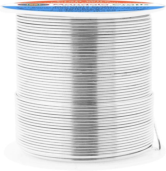 Mandala Crafts 20 Gauge Anodized Aluminum Craft Wire for Jewelry Making - 100 FT Colored Flexible Silver Tone Wire - Bendable for Bonsai Armature Crafting Sculpting - Crafty Corner