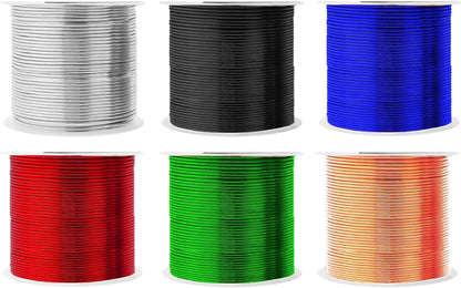 Mandala Crafts 18 Gauge Anodized Aluminum Craft Wire for Jewelry Making - 450 FT Colored Flexible Silver Copper True Blue Black Red Kelly Green Wire - Bendable for Bonsai Armature Crafting Sculpting - Crafty Corner
