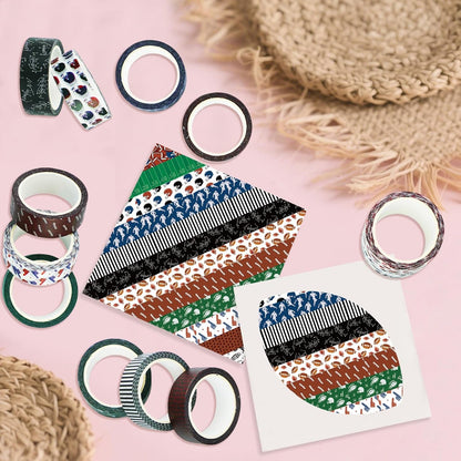 12 Rolls Football Washi Tape Sports Rugby Masking Tape Sport Decorative Tape for Scrapbook Journaling DIY Art Craft Party Decor Gifts Wrapping 16.4FT