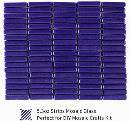 Youway Style Strips Mosaic Tiles for Crafts Bulk,150g Blue Mosaic Glass Pieces for Crafts DIY Spring Mosaic Art Decor,Mosaic Kit Supplies