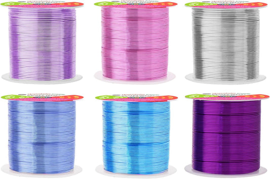 Mandala Crafts 22 Gauge Anodized Aluminum Craft Wire for Jewelry Making - 450 FT Colored Flexible Silver Lavender Purple Pink Ice Blue Turquoise Wire - Bendable for Bonsai Armature Crafting Sculpting - Crafty Corner