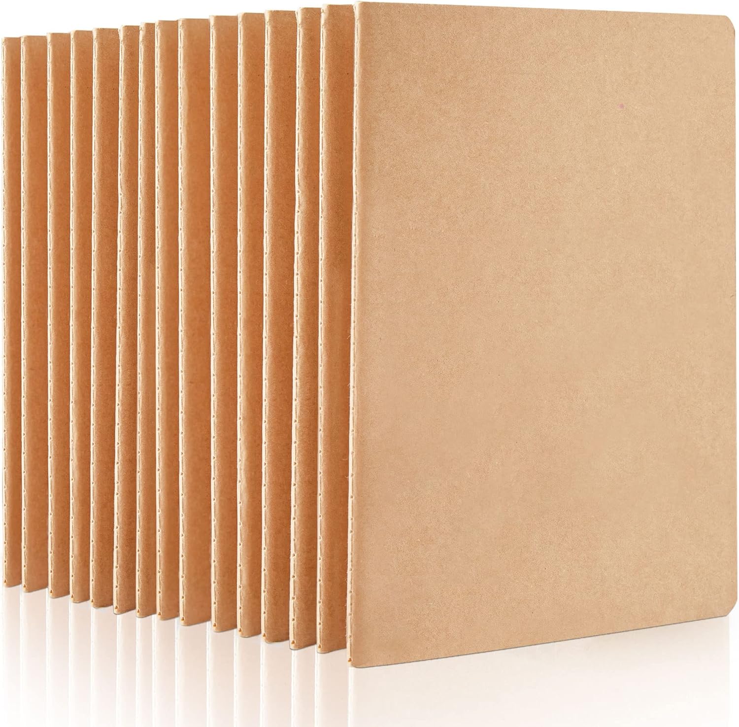 feela 15 Pack Blank Kraft Notebooks, Unlined Sketchbook Note Pad Travel Journal for Drawing Doodling Writing, Journal Bulk For Women Kids Students Office School Supplies, A5, 60 Pages, 8.3” X 5.5” - Crafty Corner