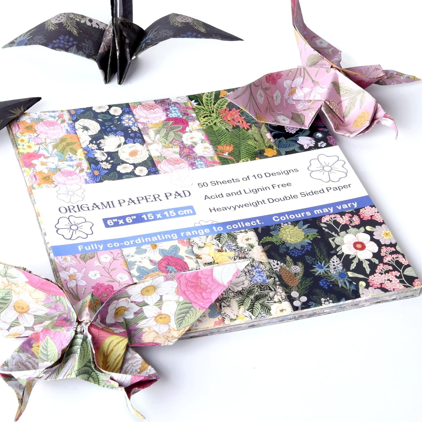 Origami Paper Kit 100 Sheets 6 Inch Square Double Sided Color 20 Vivid Colors for Hand Crafts Origami Paper Arts Creativity.Spring - Crafty Corner