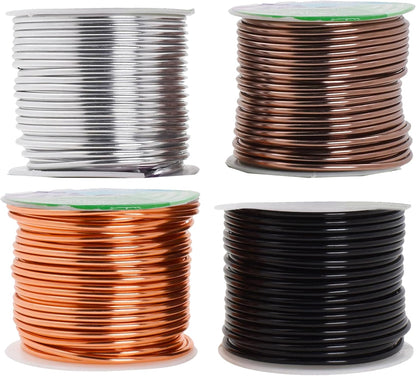 Mandala Crafts 10 Gauge Anodized Aluminum Craft Wire for Jewelry Making - 128 FT Colored Flexible Neutral Wire - Bendable for Bonsai Armature Crafting Sculpting - Crafty Corner